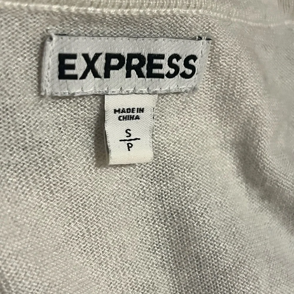 Express White Ruffle Sleeve Top - Picture 3 of 4